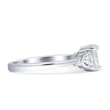 Three Stone Heart Promise Ring Cubic Zirconia 925 Sterling Silver Wholesale